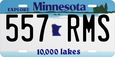 MN license plate 557RMS