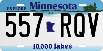 MN license plate 557RQV