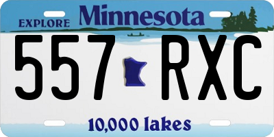 MN license plate 557RXC