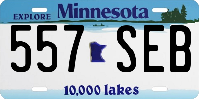 MN license plate 557SEB