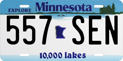 MN license plate 557SEN