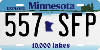 MN license plate 557SFP