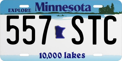 MN license plate 557STC