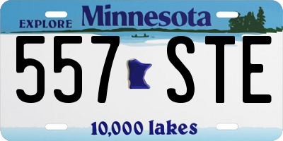 MN license plate 557STE