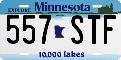 MN license plate 557STF