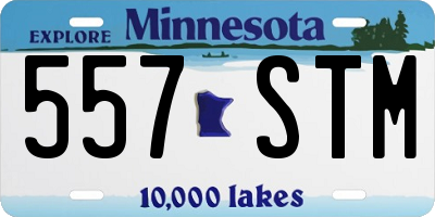 MN license plate 557STM