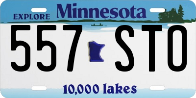 MN license plate 557STO