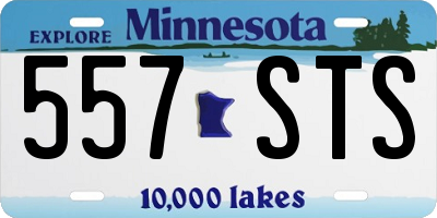 MN license plate 557STS