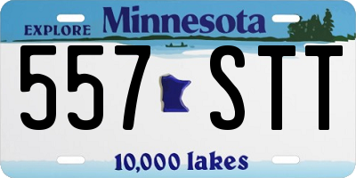 MN license plate 557STT