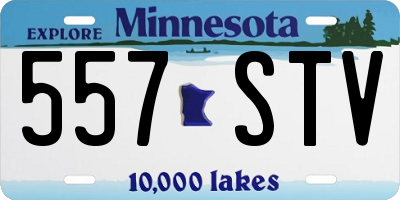 MN license plate 557STV