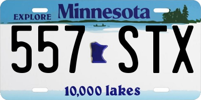 MN license plate 557STX
