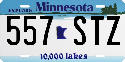 MN license plate 557STZ