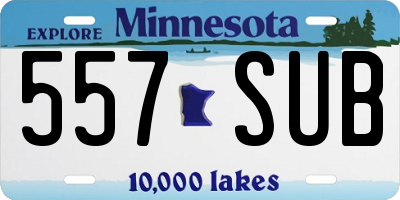 MN license plate 557SUB