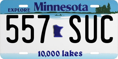 MN license plate 557SUC