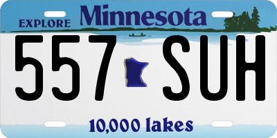 MN license plate 557SUH