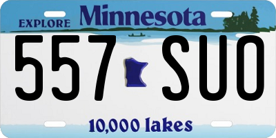 MN license plate 557SUO