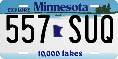 MN license plate 557SUQ