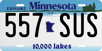 MN license plate 557SUS