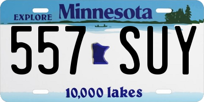 MN license plate 557SUY