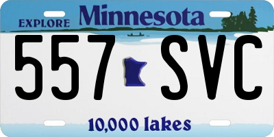 MN license plate 557SVC