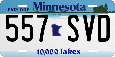 MN license plate 557SVD