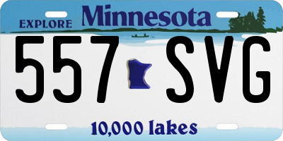 MN license plate 557SVG