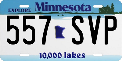 MN license plate 557SVP