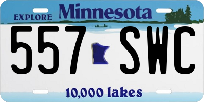 MN license plate 557SWC