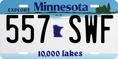 MN license plate 557SWF