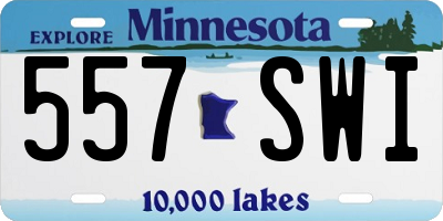 MN license plate 557SWI