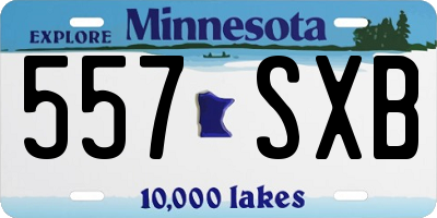 MN license plate 557SXB