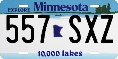 MN license plate 557SXZ