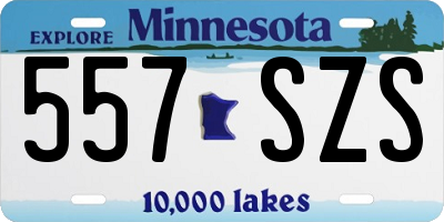 MN license plate 557SZS