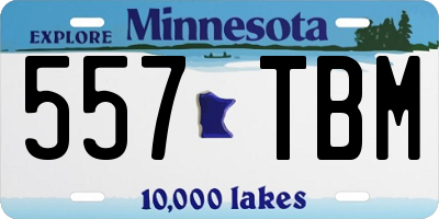 MN license plate 557TBM