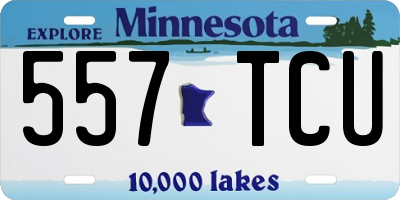 MN license plate 557TCU