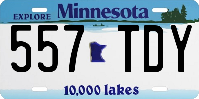 MN license plate 557TDY