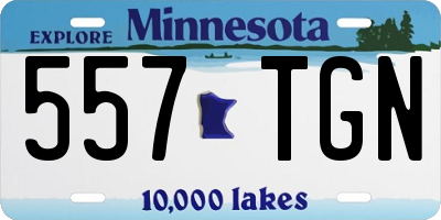 MN license plate 557TGN