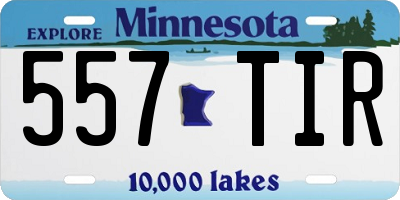 MN license plate 557TIR