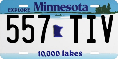 MN license plate 557TIV