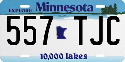 MN license plate 557TJC