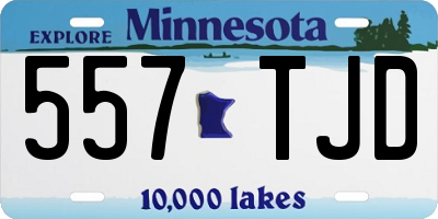 MN license plate 557TJD