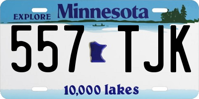 MN license plate 557TJK