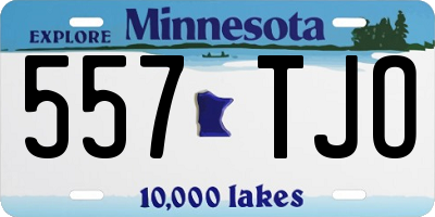 MN license plate 557TJO