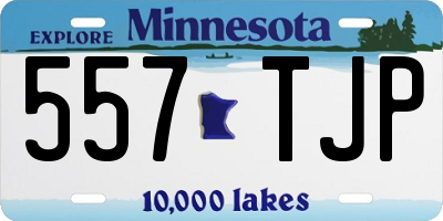 MN license plate 557TJP