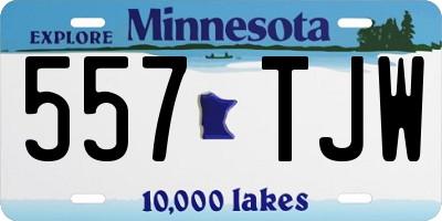 MN license plate 557TJW
