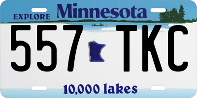MN license plate 557TKC
