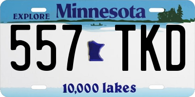 MN license plate 557TKD