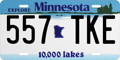 MN license plate 557TKE