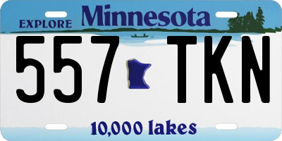 MN license plate 557TKN