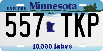 MN license plate 557TKP